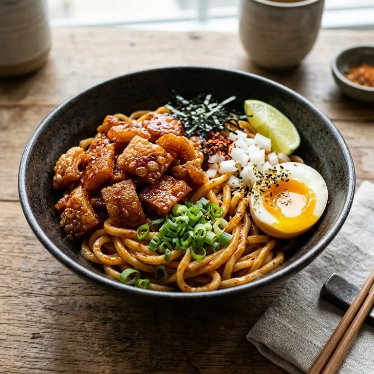 Aburasoba Kulit Babi Pedas