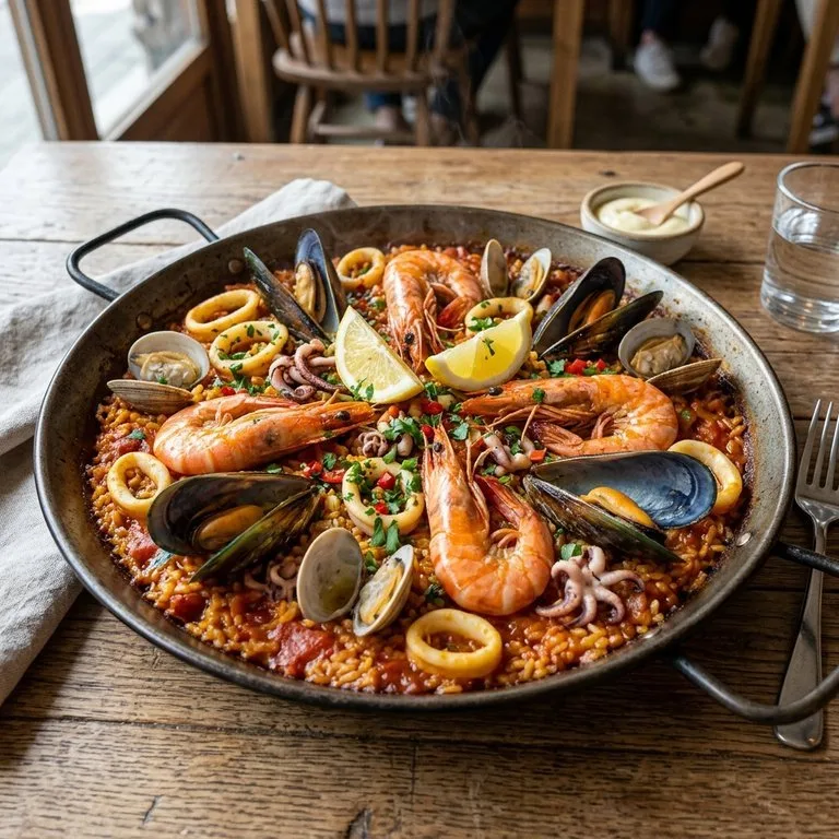 Paella Tomat Seafood