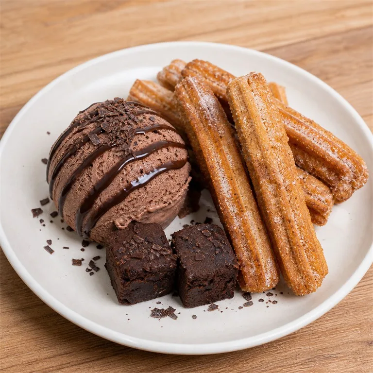 Es Krim dan Churros Cokelat