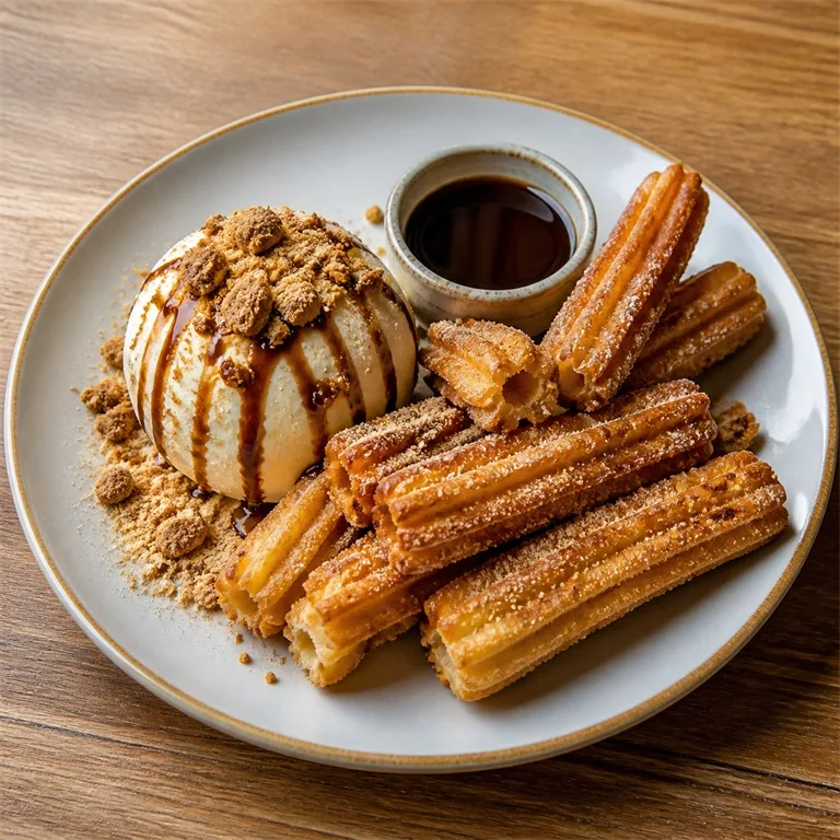 Es Krim dan Churros Gula Aren
