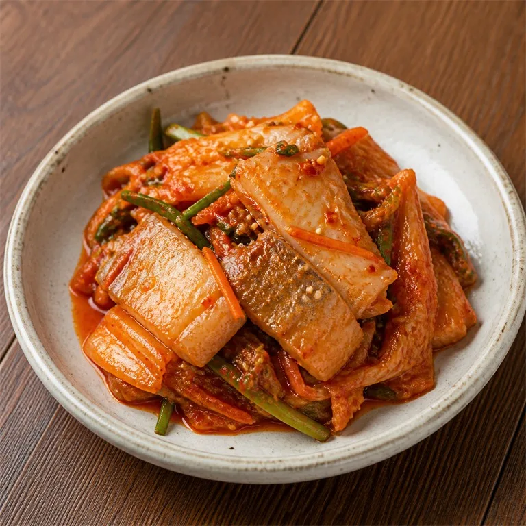 양념김치광어