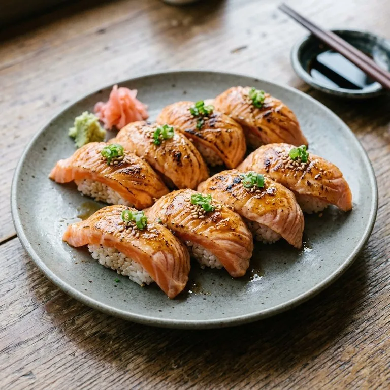 Sushi Salmon Panggang Api