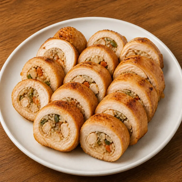 Hidangan ayam gulung