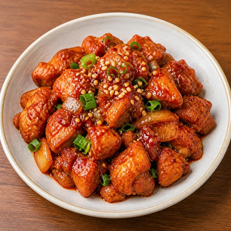 매콤조림닭