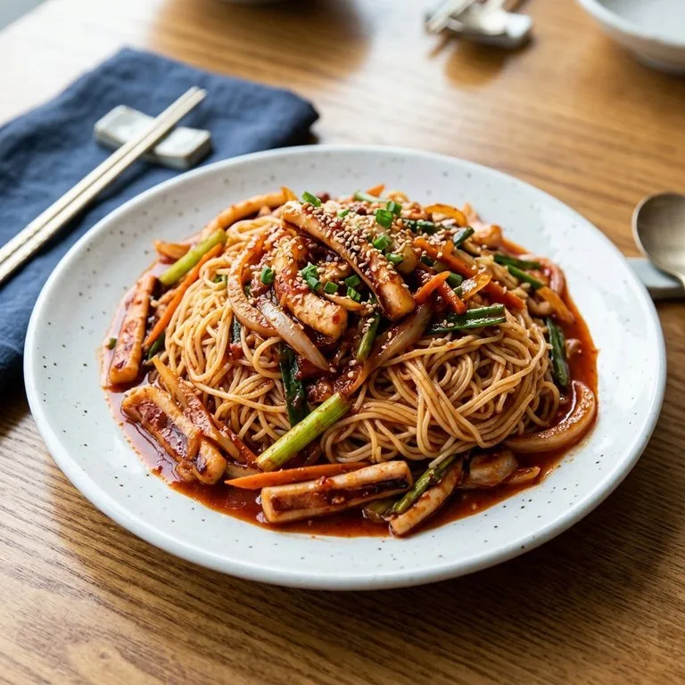イカ炒め素麺