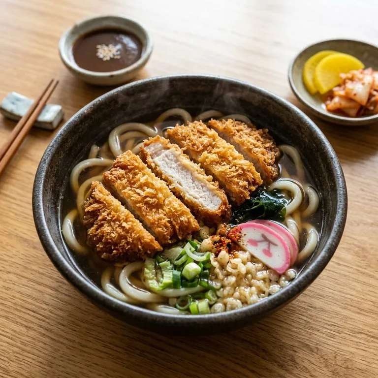 អ៊ូដុង និងសាច់ជ្រូកបំពង