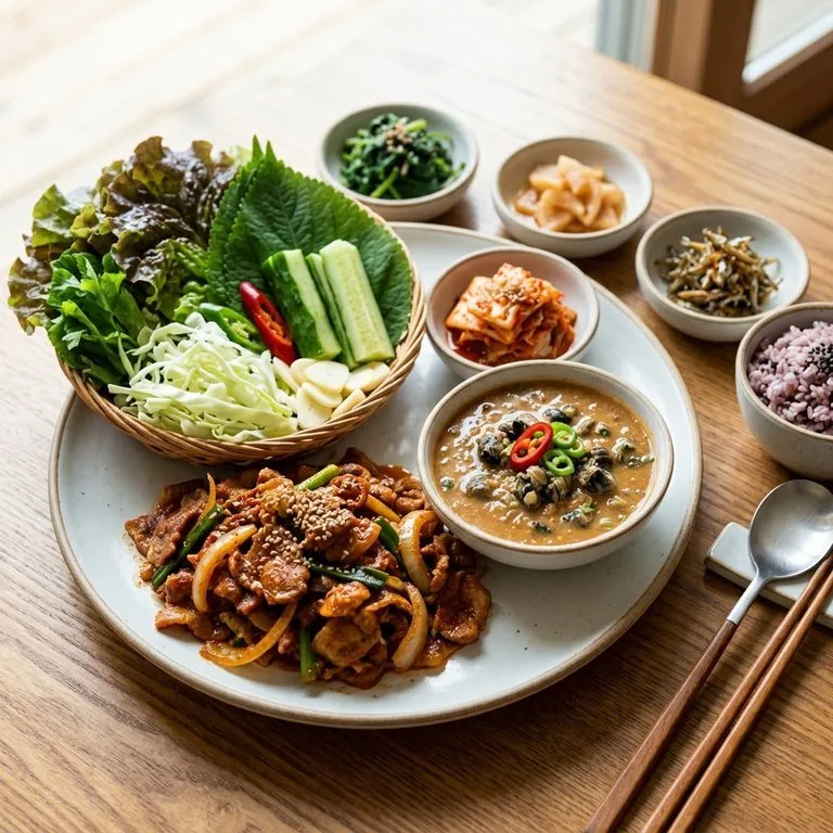 សាច់ជ្រូកឆាប្រឡាក់ទឹកសៀវខ្យង ជាមួយបន្លែ និងបាយ សំណុំពេញ
