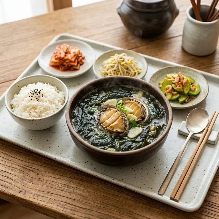 전복돌미역국정찬