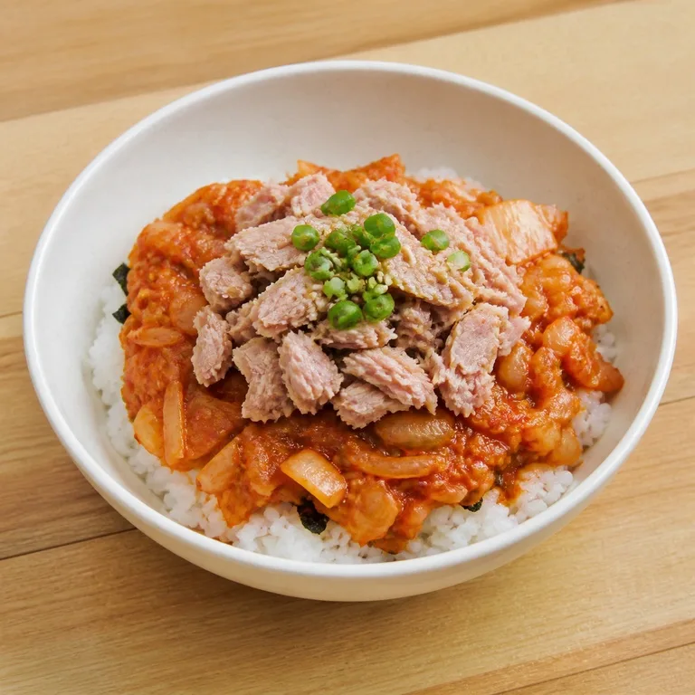 ข้าวหน้ากิมจิทูน่า