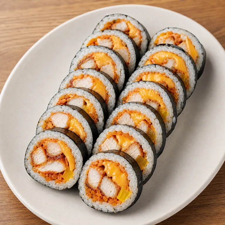 คิมบับไก่และเชดดาร์ชีส