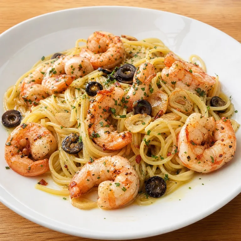 Pasta Zaitun Bawang Putih Udang Raja