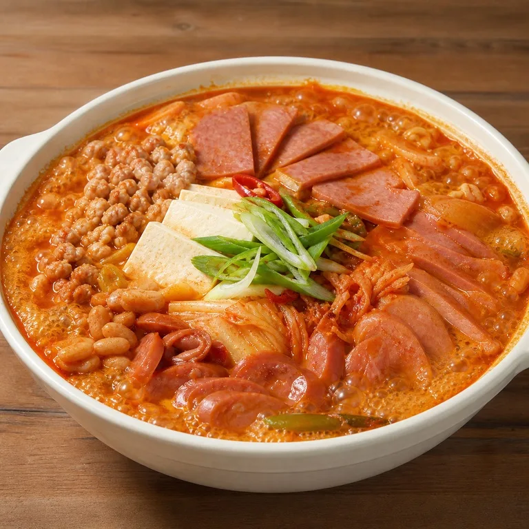 Kingkong Budae Jjigae (Rebusan Sosis Besar)