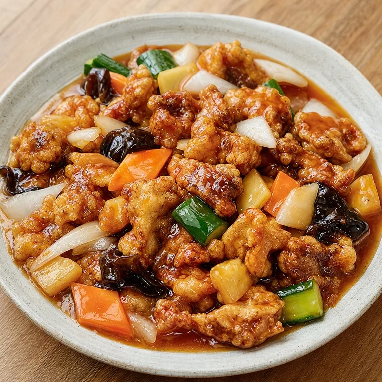 Babi Asam Manis dan Mi Jajang