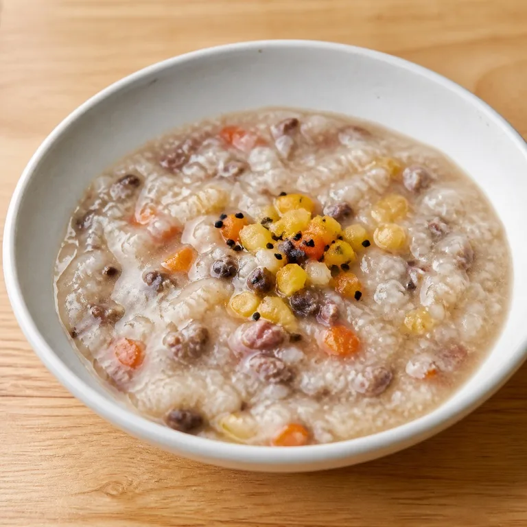 បបរផ្លែឈើនិងសាច់គោហានអ៊ូ