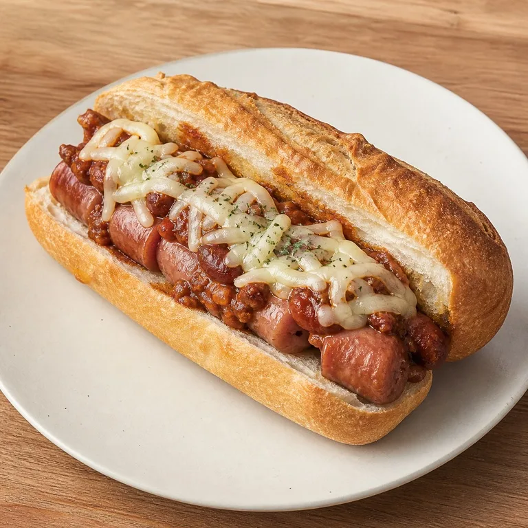 칠리소시지바게트샌드위치