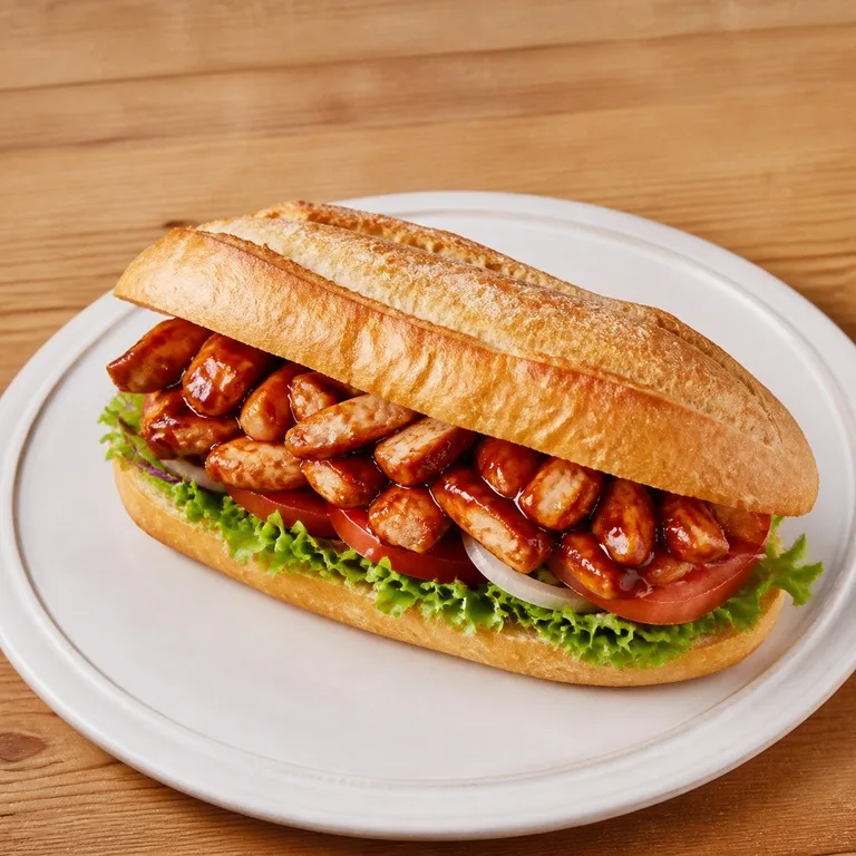 바베큐치킨바게트샌드샌드위치