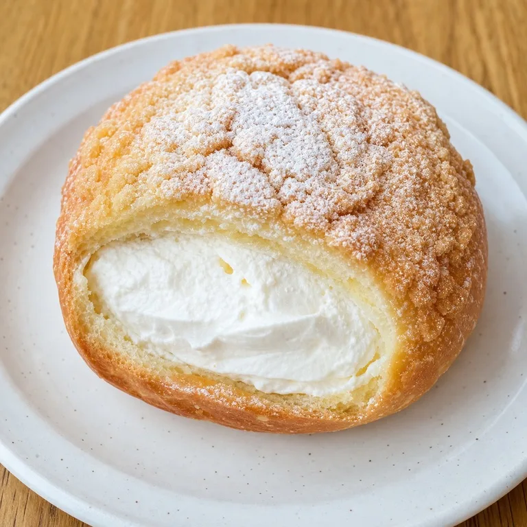 생크림소보로소보로빵