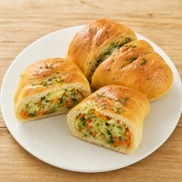 야채넣은롤빵야채빵