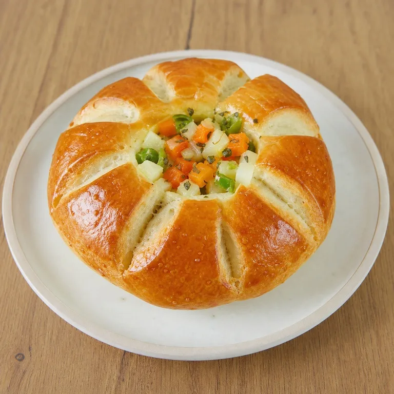 양파꽃이피었습니다야채빵