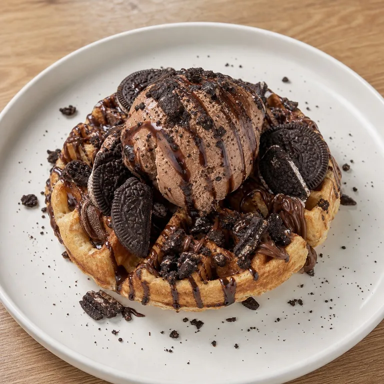 Waffle Gelato Nutella Oreo
