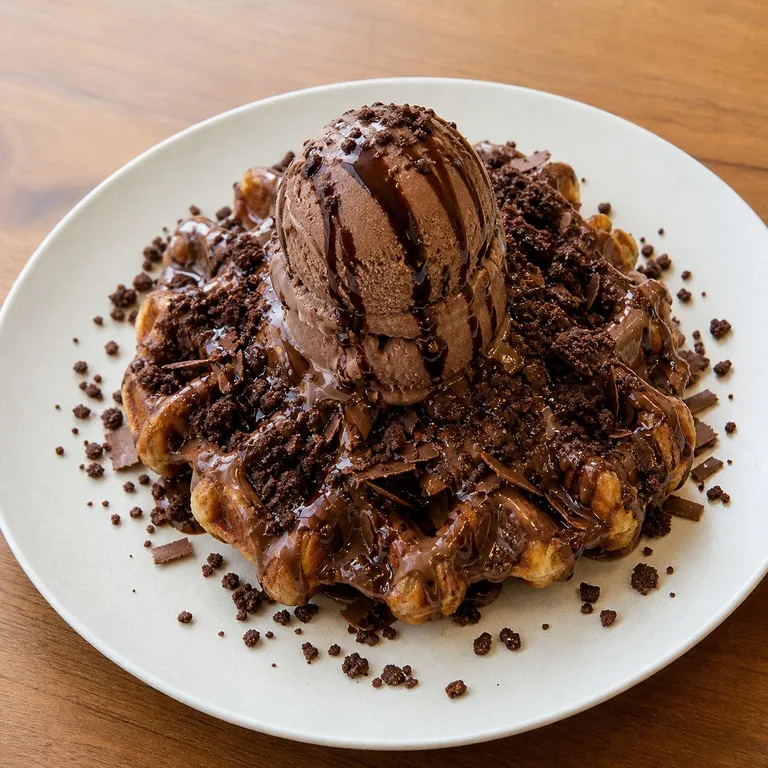 Waffle Gelato Beombeok de Chocolate