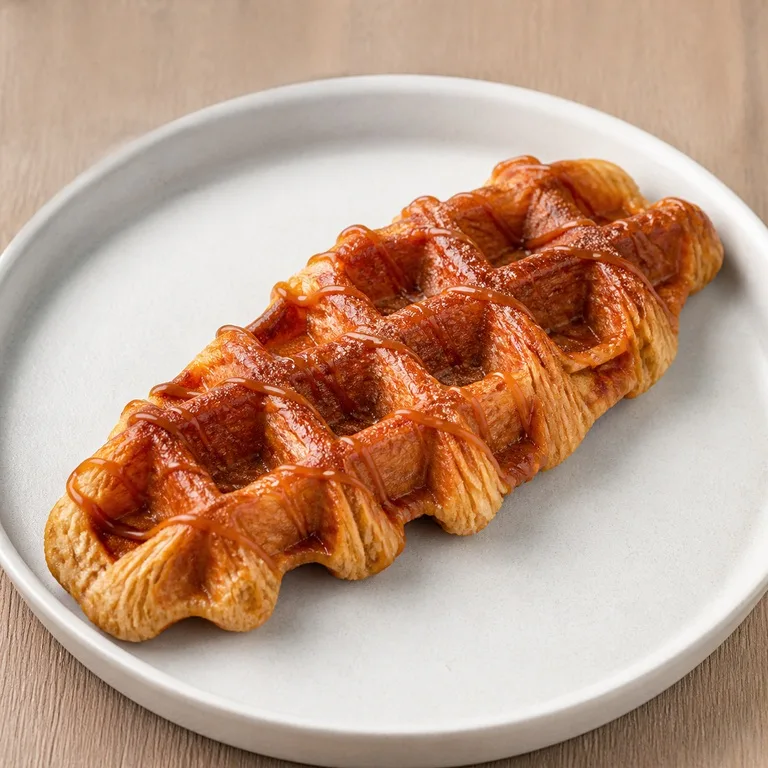 Waffle Bar de Croffle con Caramelo y Canela