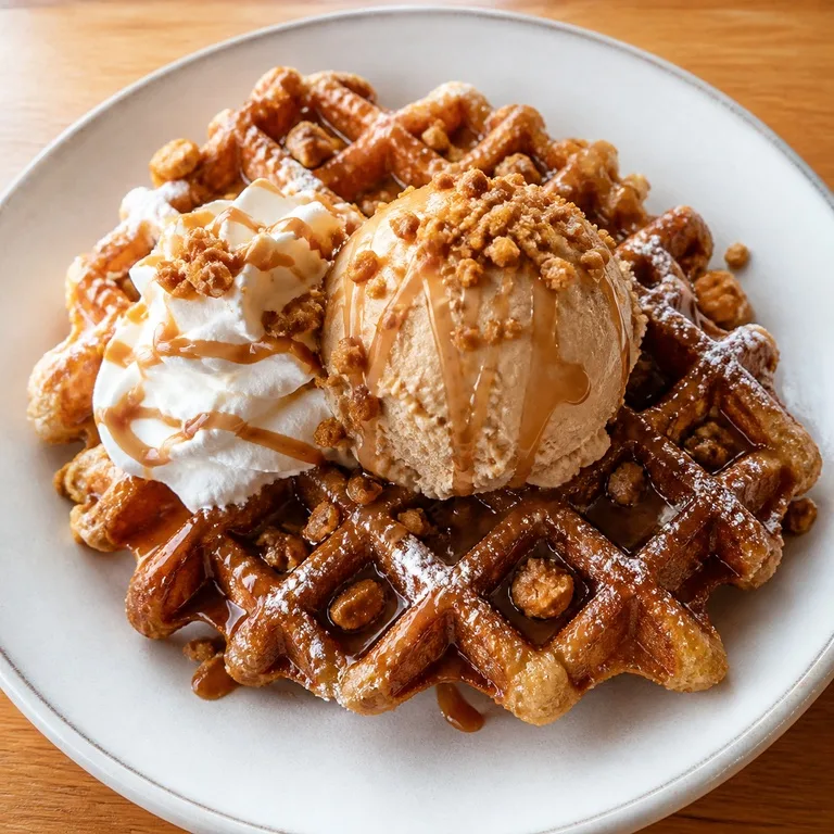Waffle de Croffle con Toffee Nut