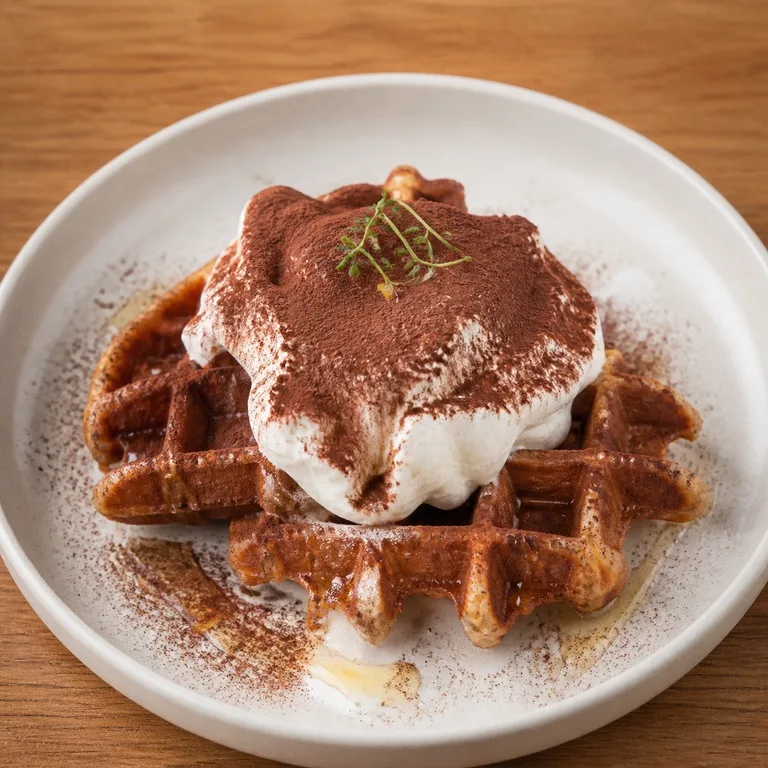 Waffle de Tiramisú