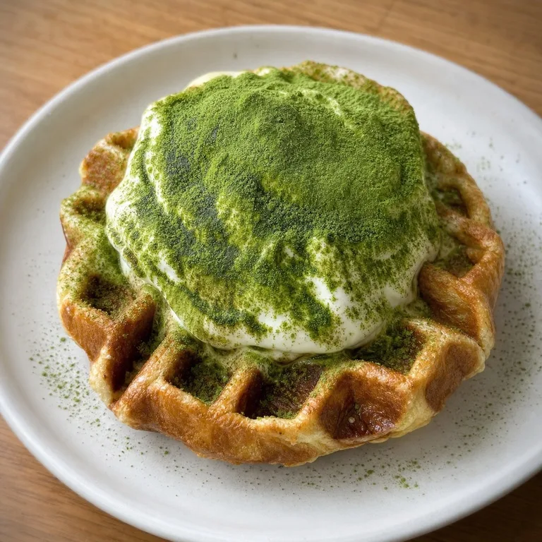 Waffle de Tiramisú de Matcha