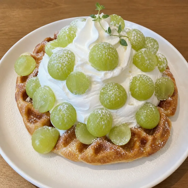 청포도생크림와플