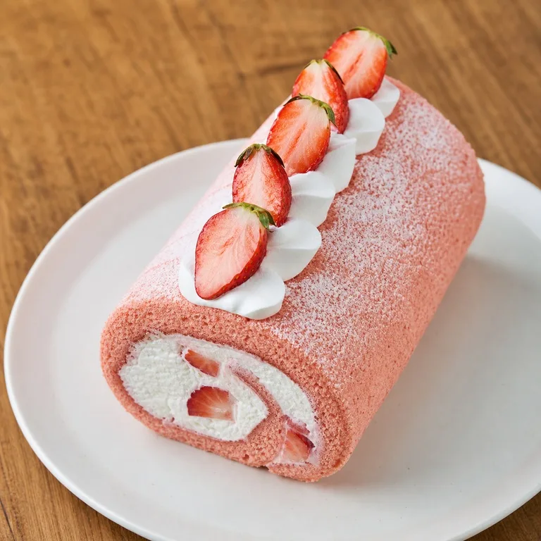 맛있는딸기롤케이크