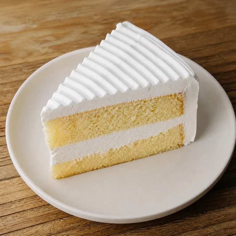 A castella style cake baked with fresh cream.