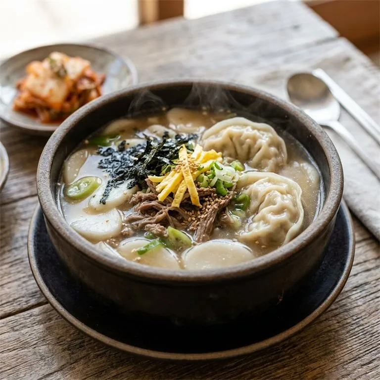 Súp bánh gạo và há cảo