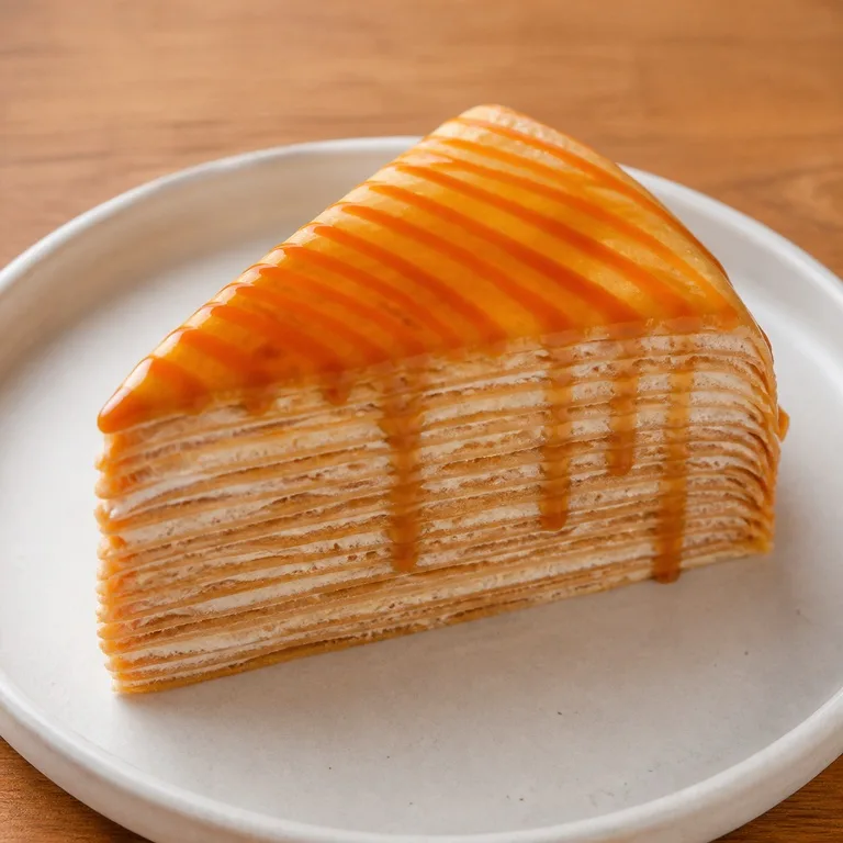 카라멜크레이프케이크
