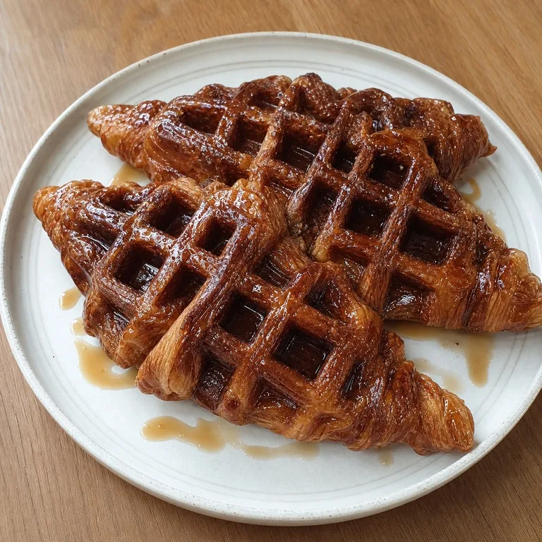 흑당크로플크로와상