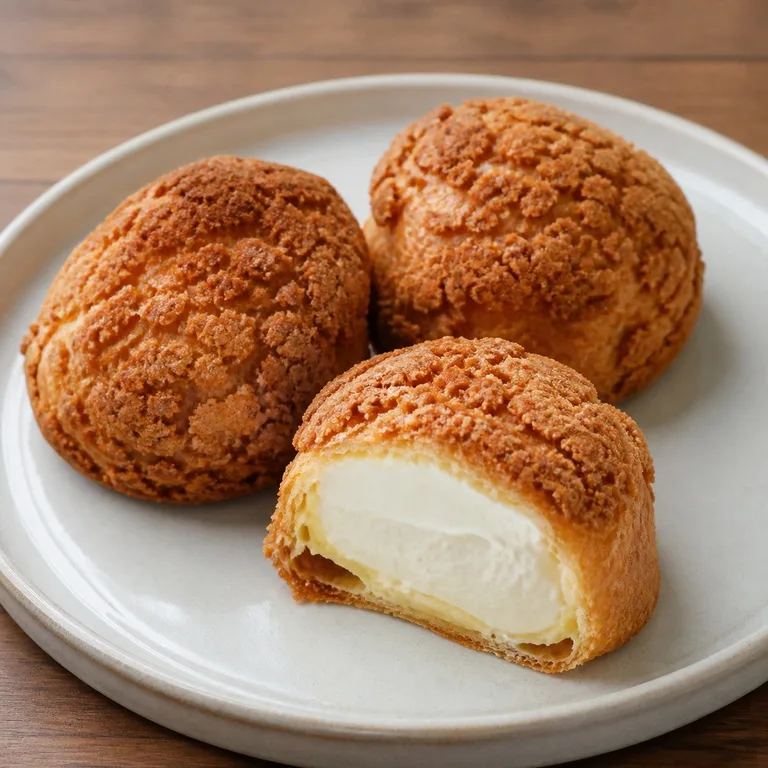 우유크림크로칸슈크림빵