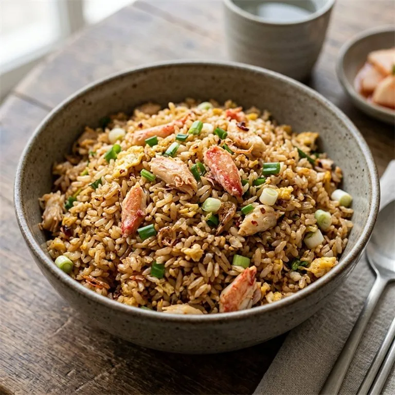 ข้าวผัดเนื้อปูซอส ..
