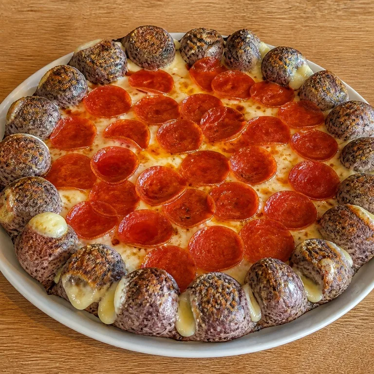 Pepperoni Pizza Black Rice Screen Cheese Crust