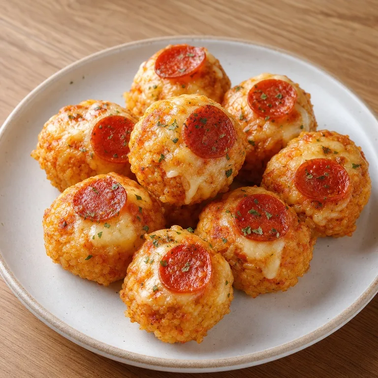 Pepperoni Pizza Rice Bite