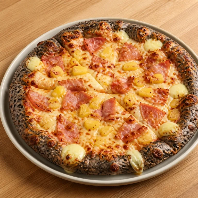 Hawaii Pizza Black Rice Screen Keju Crust