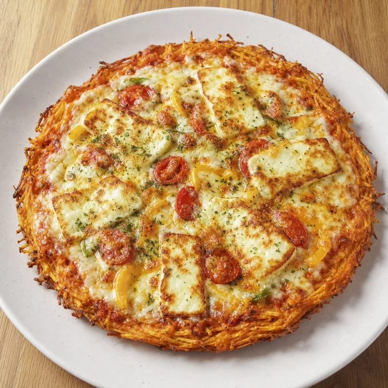 Halloumi Pizza Goguma Crust