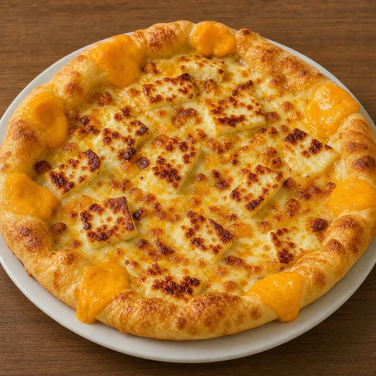 Halloumi Pizza Mil Screen Cheddar Crema Crust