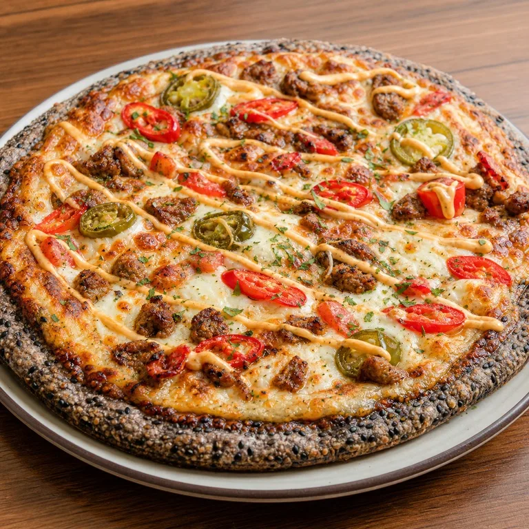 Hot Mexican Pizza Black Rice Screen Cheese Crust