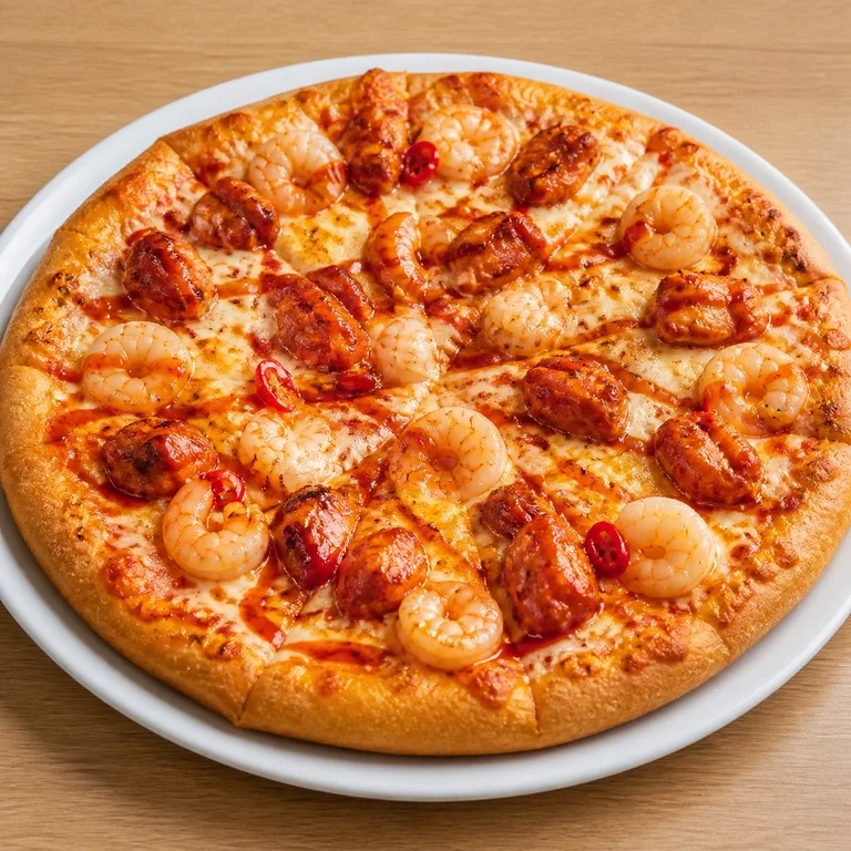 Hot Chicken Shrimp Pizza