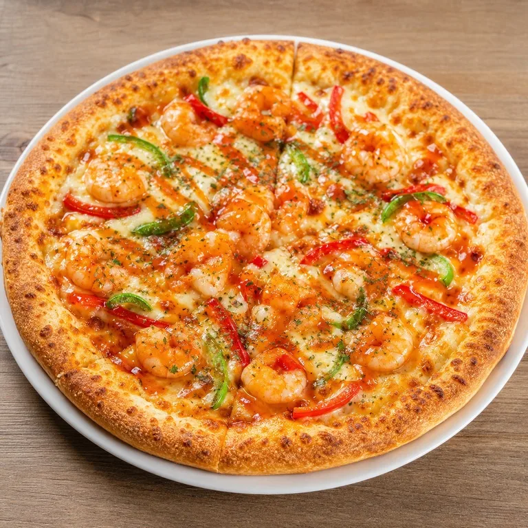 Pizza Picante de Camarones al Chile