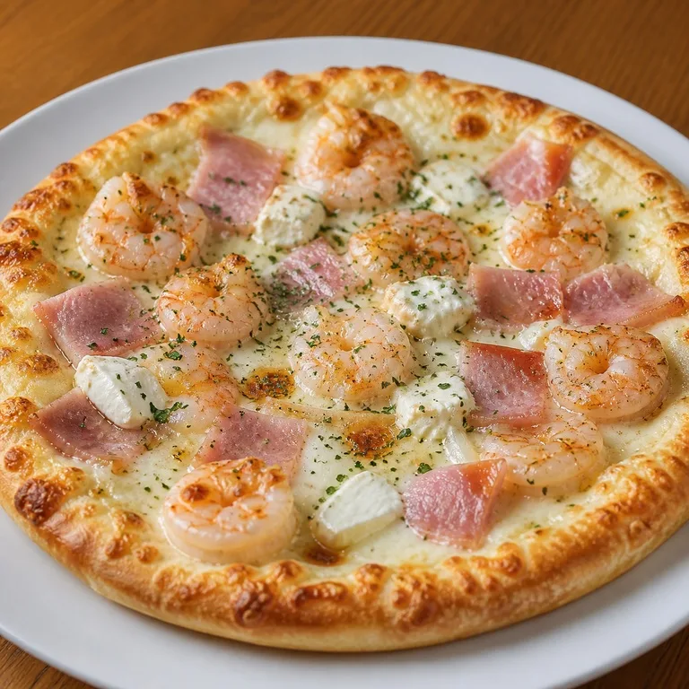 Pizza de Camarones Queso Crema