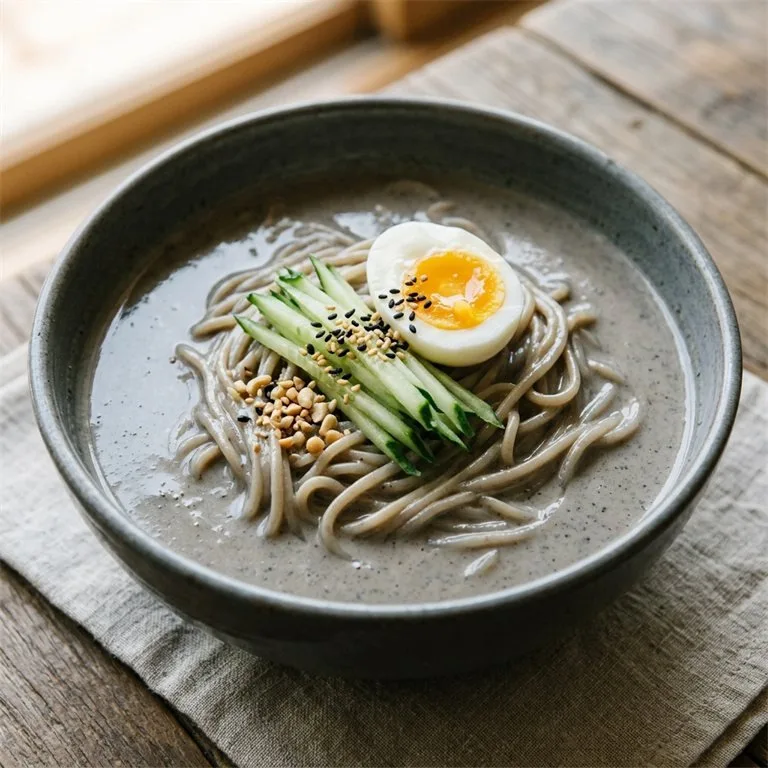 Mie Kuah Kacang Hitam Dingin