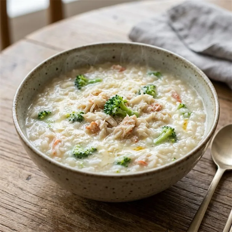 Bubur Keju Brokoli Kepiting
