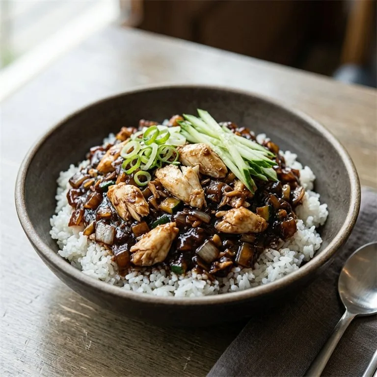 Nasi Saus Kedelai Hitam Kepiting
