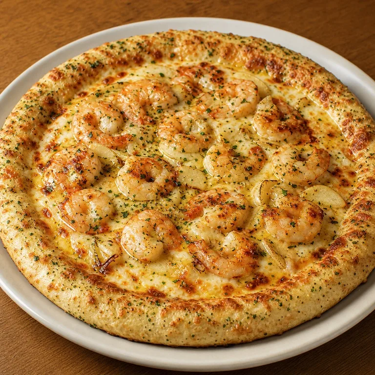 Bawang Mentega Udang Keju Crust Pizza
